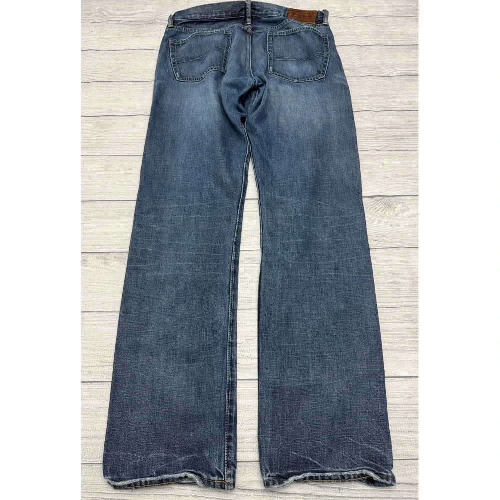 Polo Ralph Lauren Straight Jeans Mens 34x34 Blue Denim Relaxed Fit 5-Pocket Logo